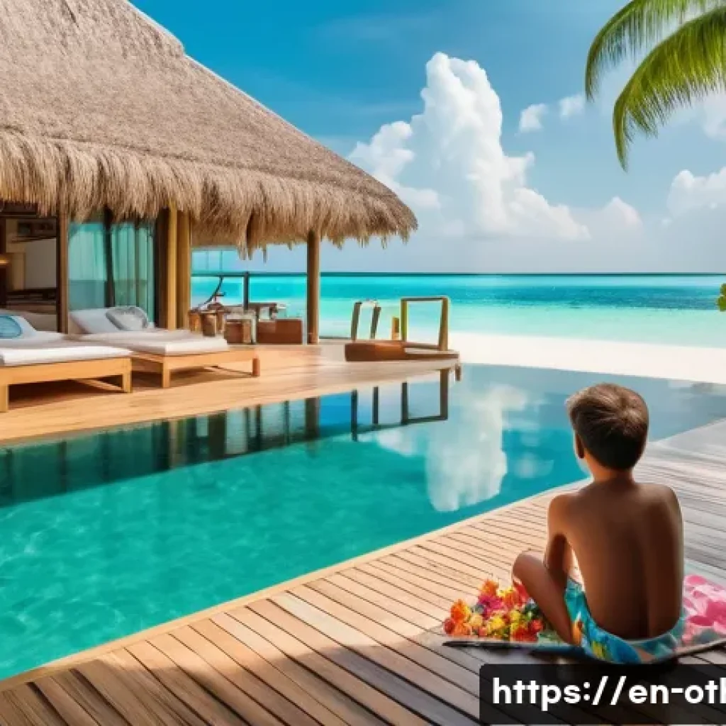 몰디브 올인클루시브 리조트 추천 - A luxurious beachfront villa in the Maldives featuring a private infinity pool overlooking crystal-c...